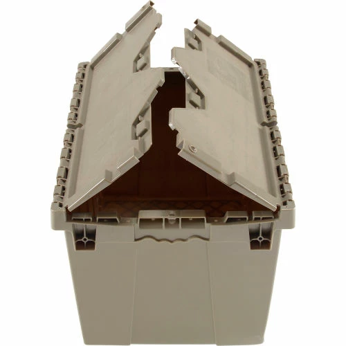 Discount โค๏ธ Global Industrial Plastic Shipping/Storage Tote w/Attached Lid, 23-3/4"x19-1/4"x12-1/2", Gray ๐ 5 Discount โค๏ธ Global Industrial Plastic Shipping/Storage Tote w/Attached Lid, 23-3/4"x19-1/4"x12-1/2", Gray ๐ - Image 5