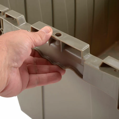 Discount โค๏ธ Global Industrial Plastic Shipping/Storage Tote w/Attached Lid, 23-3/4"x19-1/4"x12-1/2", Gray ๐ 10 Discount โค๏ธ Global Industrial Plastic Shipping/Storage Tote w/Attached Lid, 23-3/4"x19-1/4"x12-1/2", Gray ๐ - Image 10