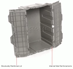 Discount โค๏ธ Global Industrial Plastic Shipping/Storage Tote w/Attached Lid, 23-3/4"x19-1/4"x12-1/2", Gray ๐ 29 Discount โค๏ธ Global Industrial Plastic Shipping/Storage Tote w/Attached Lid, 23-3/4"x19-1/4"x12-1/2", Gray ๐ -Containers shop 257813IN 3wco