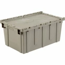 Best reviews of ๐งจ Global Industrial Shipping & Storage Container w/Attached Lid, 27-3/16"x16-5/8"x12-1/2", Gray ๐