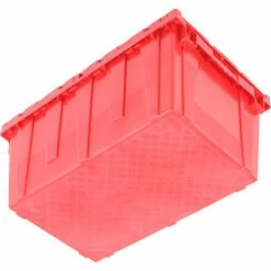 Top 10 👍 Attached Lid Shipping Container 27-3/16 x 16-5/8 x 12-1/2 Red with Dolly Combo ⭐ -Containers shop 257814RD 07