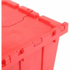 Top 10 👍 Attached Lid Shipping Container 27-3/16 x 16-5/8 x 12-1/2 Red with Dolly Combo ⭐ -Containers shop 257814RD 08