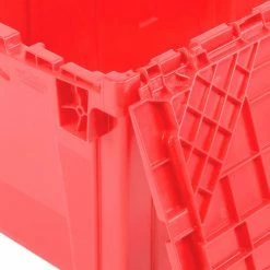 Top 10 👍 Attached Lid Shipping Container 27-3/16 x 16-5/8 x 12-1/2 Red with Dolly Combo ⭐ -Containers shop 257814RD 09