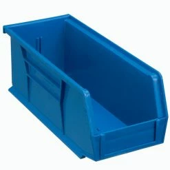 Promo 🔔 Global Industrial™ Plastic Stack & Hang Bin, 4-1/8"W x 10-7/8"D x 4"H, Blue - Pkg Qty 12 🤩