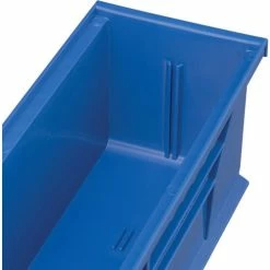 Promo 🔔 Global Industrial™ Plastic Stack & Hang Bin, 4-1/8"W x 10-7/8"D x 4"H, Blue - Pkg Qty 12 🤩 -Containers shop 257901BL 10