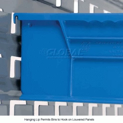 Promo 🔔 Global Industrial™ Plastic Stack & Hang Bin, 4-1/8"W x 10-7/8"D x 4"H, Blue - Pkg Qty 12 🤩 -Containers shop 257901BL 6wco