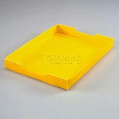 Cheap ✔️ Global Industrial™ Corrugated Plastic Postal Mail Tote With Lid 18-1/2x13-1/4x12 Yellow - Pkg Qty 10 💯 -Containers shop 257916YL 01