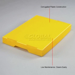 Best deal ❤️ Global Industrial™ Corrugated Plastic Postal Mail Tote Lid Yellow - Pkg Qty 10 🔔 -Containers shop 257916YL 1wco