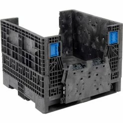 New ✨ ORBIS KD3230-25 BulkPak Folding Bulk Shipping Container - 32"L x 30"W x 25"H, 1500 Lb. Cap. Black 👍 -Containers shop 268644 02