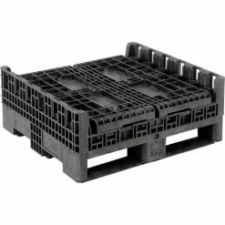 New ✨ ORBIS KD3230-25 BulkPak Folding Bulk Shipping Container - 32"L x 30"W x 25"H, 1500 Lb. Cap. Black 👍 -Containers shop 268644 03