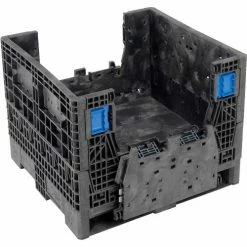 New ✨ ORBIS KD3230-25 BulkPak Folding Bulk Shipping Container - 32"L x 30"W x 25"H, 1500 Lb. Cap. Black 👍 -Containers shop 268644 05