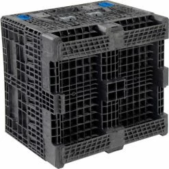 New ✨ ORBIS KD3230-25 BulkPak Folding Bulk Shipping Container - 32"L x 30"W x 25"H, 1500 Lb. Cap. Black 👍 -Containers shop 268644 10