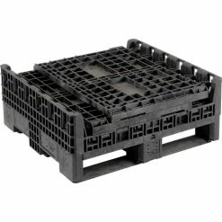 Wholesale 🎉 ORBIS KD3230-34 BulkPak Folding Bulk Shipping Container - 32"L x 30"W x 34"H, 2000 Lb. Cap. Black 👍 -Containers shop 268645 03