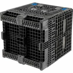 Wholesale 🎉 ORBIS KD3230-34 BulkPak Folding Bulk Shipping Container - 32"L x 30"W x 34"H, 2000 Lb. Cap. Black 👍 -Containers shop 268645 10