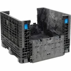 Budget 🎁 ORBIS HDMP4845-34-22 BulkPak Folding Bulk Shipping Container - 48"L x 45"W x 34"H, 1800 Lb Cap Black 👏 -Containers shop 268647 03