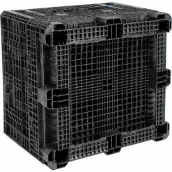 Budget 🎁 ORBIS HDMP4845-34-22 BulkPak Folding Bulk Shipping Container - 48"L x 45"W x 34"H, 1800 Lb Cap Black 👏 -Containers shop 268647 15