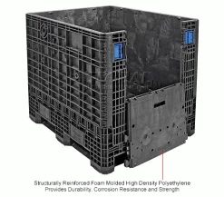 Coupon 🎉 ORBIS GP4048-39 BulkPak Folding Bulk Shipping Container - 48"L x 40"W x 39"H, 2000 Lb. Cap. Black 💯 -Containers shop 268649IN 1wco