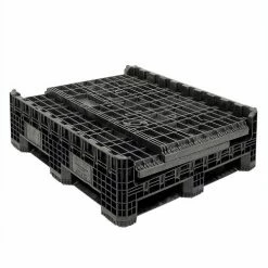 Coupon 🎉 ORBIS GP4048-39 BulkPak Folding Bulk Shipping Container - 48"L x 40"W x 39"H, 2000 Lb. Cap. Black 💯 -Containers shop 268649 02