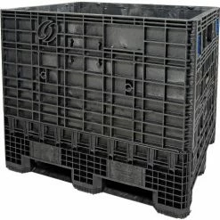 Coupon 🎉 ORBIS GP4048-39 BulkPak Folding Bulk Shipping Container - 48"L x 40"W x 39"H, 2000 Lb. Cap. Black 💯 -Containers shop 268649 05