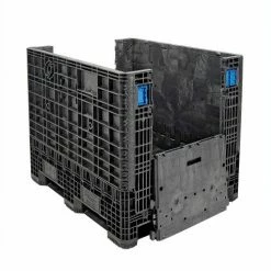 Coupon 🎉 ORBIS GP4048-39 BulkPak Folding Bulk Shipping Container - 48"L x 40"W x 39"H, 2000 Lb. Cap. Black 💯 -Containers shop 268649 07