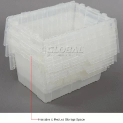 Coupon 🧨 ORBIS Flipak® Attached Lid Container FP182 - 21-7/8 x 15-1/4 x 12-7/8, Clear 🤩 -Containers shop 268775IN 3wco