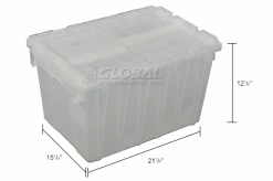 Coupon 🧨 ORBIS Flipak® Attached Lid Container FP182 - 21-7/8 x 15-1/4 x 12-7/8, Clear 🤩 -Containers shop 268775IN dim