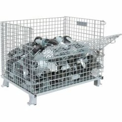Top 10 ❤️ Nashville Wire Products Folding Wire Container GC324028S4 40x32x34-1/2 2" Mesh Size 3000-4000 Lb. Cap 👍
