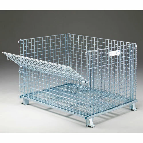 Best Sale ✔️ Nashville Wire Products Folding Wire Container GC404830S4 48x40x36-1/2 3000-4000 Lb Cap.Drop Gate 48" Side 🤩 1 Best Sale ✔️ Nashville Wire Products Folding Wire Container GC404830S4 48x40x36-1/2 3000-4000 Lb Cap.Drop Gate 48" Side 🤩