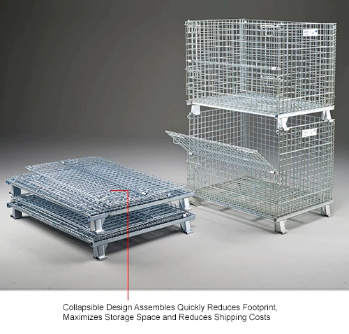 Best Sale ✔️ Nashville Wire Products Folding Wire Container GC404830S4 48x40x36-1/2 3000-4000 Lb Cap.Drop Gate 48" Side 🤩 7 Best Sale ✔️ Nashville Wire Products Folding Wire Container GC404830S4 48x40x36-1/2 3000-4000 Lb Cap.Drop Gate 48" Side 🤩 - Image 7
