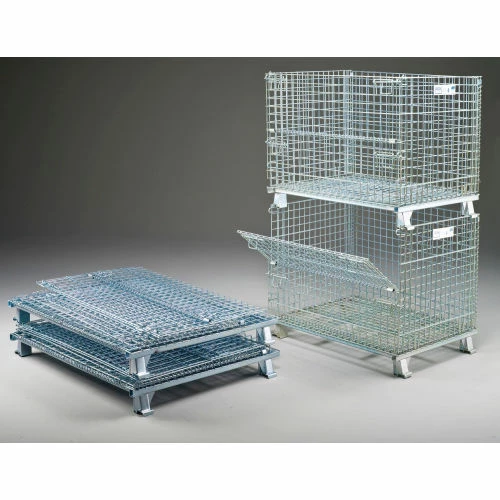 Best Sale ✔️ Nashville Wire Products Folding Wire Container GC404830S4 48x40x36-1/2 3000-4000 Lb Cap.Drop Gate 48" Side 🤩 4 Best Sale ✔️ Nashville Wire Products Folding Wire Container GC404830S4 48x40x36-1/2 3000-4000 Lb Cap.Drop Gate 48" Side 🤩 - Image 4