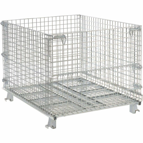 New 🔔 Nashville Wire Products Folding Wire Container GC404830E4 48x40x36-1/2 3000-4000 Lb Cap.Drop Gate 40" Side ✨ 2 New 🔔 Nashville Wire Products Folding Wire Container GC404830E4 48x40x36-1/2 3000-4000 Lb Cap.Drop Gate 40" Side ✨ - Image 2