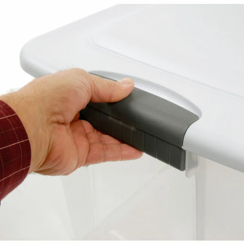 Buy 👍 Sterilite 19889804 Clear Storage Tote With Lid 70 Quart 26-1/8x16-1/4x13-1/2 - Pkg Qty 4 😀 4 Buy 👍 Sterilite 19889804 Clear Storage Tote With Lid 70 Quart 26-1/8x16-1/4x13-1/2 - Pkg Qty 4 😀 - Image 4