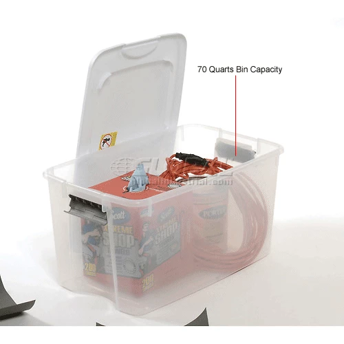 Buy 👍 Sterilite 19889804 Clear Storage Tote With Lid 70 Quart 26-1/8x16-1/4x13-1/2 - Pkg Qty 4 😀 13 Buy 👍 Sterilite 19889804 Clear Storage Tote With Lid 70 Quart 26-1/8x16-1/4x13-1/2 - Pkg Qty 4 😀 - Image 13