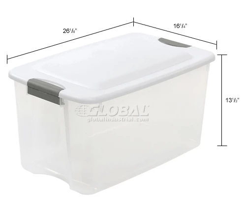 Buy 👍 Sterilite 19889804 Clear Storage Tote With Lid 70 Quart 26-1/8x16-1/4x13-1/2 - Pkg Qty 4 😀 16 Buy 👍 Sterilite 19889804 Clear Storage Tote With Lid 70 Quart 26-1/8x16-1/4x13-1/2 - Pkg Qty 4 😀 - Image 16