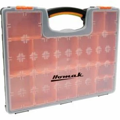 Coupon ⌛ Homak HA01122238 Plastic Organizer With 22 Removable Bins, 16-1/2"L x 13"W x 2-3/8"H - Pkg Qty 16 🎁