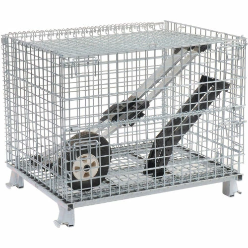 Wholesale 💯 Nashville Wire Products Folding Wire Container GC324028S4L 40x32x34-1/2 3000-4000 Lb. Cap with Lid 🎁 9 Wholesale 💯 Nashville Wire Products Folding Wire Container GC324028S4L 40x32x34-1/2 3000-4000 Lb. Cap with Lid 🎁 - Image 9