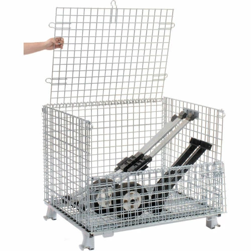 Wholesale 💯 Nashville Wire Products Folding Wire Container GC324028S4L 40x32x34-1/2 3000-4000 Lb. Cap with Lid 🎁 12 Wholesale 💯 Nashville Wire Products Folding Wire Container GC324028S4L 40x32x34-1/2 3000-4000 Lb. Cap with Lid 🎁 - Image 12