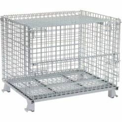 Wholesale 💯 Nashville Wire Products Folding Wire Container GC324028S4L 40x32x34-1/2 3000-4000 Lb. Cap with Lid 🎁 49 Wholesale 💯 Nashville Wire Products Folding Wire Container GC324028S4L 40x32x34-1/2 3000-4000 Lb. Cap with Lid 🎁 -Containers shop 269749 13