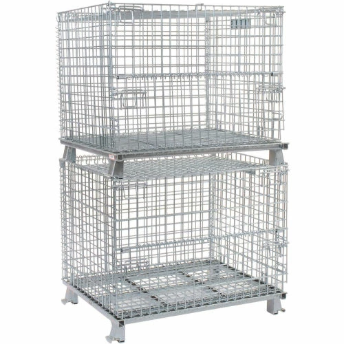 Wholesale 💯 Nashville Wire Products Folding Wire Container GC324028S4L 40x32x34-1/2 3000-4000 Lb. Cap with Lid 🎁 19 Wholesale 💯 Nashville Wire Products Folding Wire Container GC324028S4L 40x32x34-1/2 3000-4000 Lb. Cap with Lid 🎁 - Image 19