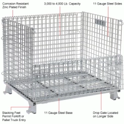 Wholesale 💯 Nashville Wire Products Folding Wire Container GC324028S4L 40x32x34-1/2 3000-4000 Lb. Cap with Lid 🎁 67 Wholesale 💯 Nashville Wire Products Folding Wire Container GC324028S4L 40x32x34-1/2 3000-4000 Lb. Cap with Lid 🎁 -Containers shop 269749 1wco