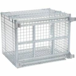 Wholesale 💯 Nashville Wire Products Folding Wire Container GC324028S4L 40x32x34-1/2 3000-4000 Lb. Cap with Lid 🎁 63 Wholesale 💯 Nashville Wire Products Folding Wire Container GC324028S4L 40x32x34-1/2 3000-4000 Lb. Cap with Lid 🎁 -Containers shop 269749 27