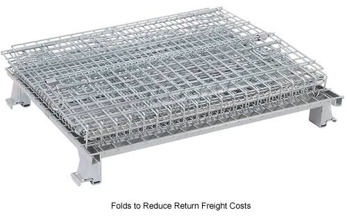 Wholesale 💯 Nashville Wire Products Folding Wire Container GC324028S4L 40x32x34-1/2 3000-4000 Lb. Cap with Lid 🎁 33 Wholesale 💯 Nashville Wire Products Folding Wire Container GC324028S4L 40x32x34-1/2 3000-4000 Lb. Cap with Lid 🎁 - Image 33