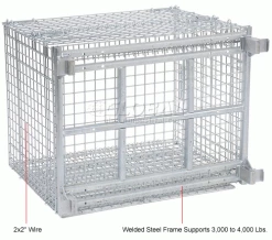 Wholesale 💯 Nashville Wire Products Folding Wire Container GC324028S4L 40x32x34-1/2 3000-4000 Lb. Cap with Lid 🎁 69 Wholesale 💯 Nashville Wire Products Folding Wire Container GC324028S4L 40x32x34-1/2 3000-4000 Lb. Cap with Lid 🎁 -Containers shop 269749 3wco
