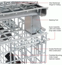 Wholesale 💯 Nashville Wire Products Folding Wire Container GC324028S4L 40x32x34-1/2 3000-4000 Lb. Cap with Lid 🎁 70 Wholesale 💯 Nashville Wire Products Folding Wire Container GC324028S4L 40x32x34-1/2 3000-4000 Lb. Cap with Lid 🎁 -Containers shop 269749 4wco