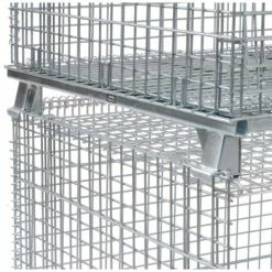 Discount 🌟 Nashville Wire Products Folding Wire Container GC404830S4L 48x40x36-1/2 3000-4000 Lbs.Cap.Drop Gate 48" w/Lid 🧨 -Containers shop 269751 16
