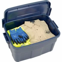 Promo 🔔 Rubbermaid® Roughneck™ Tote 14 Gallon 23-7/8 x 15-7/8 x 12-1/4 Dark Indigo Metallic - Pkg Qty 6 💯 -Containers shop 269994 03