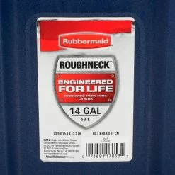 Promo 🔔 Rubbermaid® Roughneck™ Tote 14 Gallon 23-7/8 x 15-7/8 x 12-1/4 Dark Indigo Metallic - Pkg Qty 6 💯 -Containers shop 269994 04
