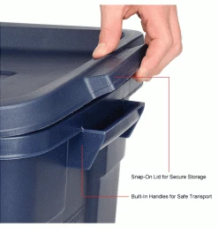 Promo 🔔 Rubbermaid® Roughneck™ Tote 14 Gallon 23-7/8 x 15-7/8 x 12-1/4 Dark Indigo Metallic - Pkg Qty 6 💯 -Containers shop 269994 3wco