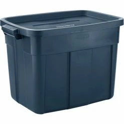 Budget 👍 Rubbermaid® Roughneck™ Tote 18 Gallon 23-7/8 x 15-7/8 x 16-3/8 Dark Indigo Metallic - Pkg Qty 12 🔥