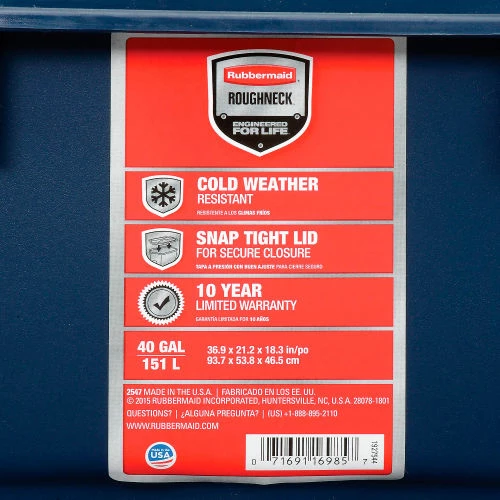 Cheap 🥰 Rubbermaid® Roughneck™ Jumbo Storage Tote 40 Gallon 36-7/8x21-3/16x18-5/16 Indigo Metal - Pkg Qty 6 🧨 7 Cheap 🥰 Rubbermaid® Roughneck™ Jumbo Storage Tote 40 Gallon 36-7/8x21-3/16x18-5/16 Indigo Metal - Pkg Qty 6 🧨 - Image 7